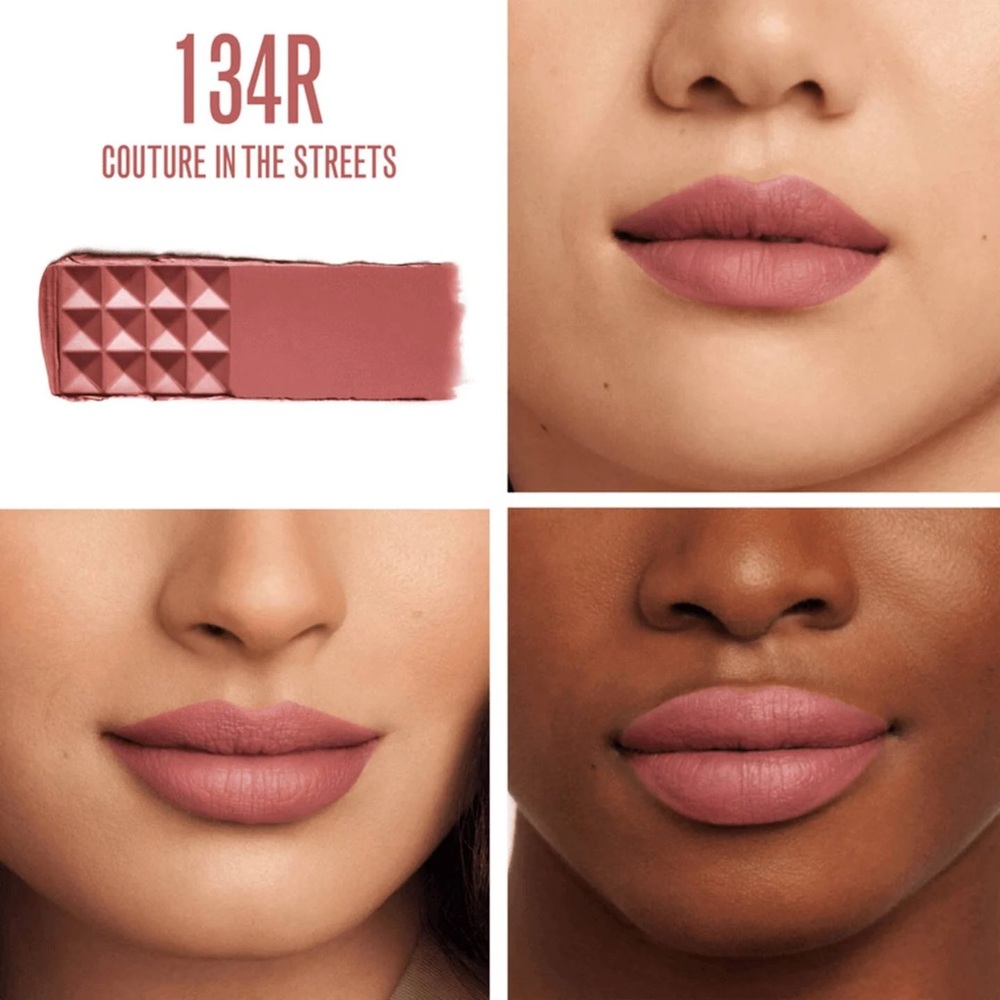 New!Valentino SPIKE VALENTINO BUTTERY MATTE LIP COLOR in 134R couture in streets